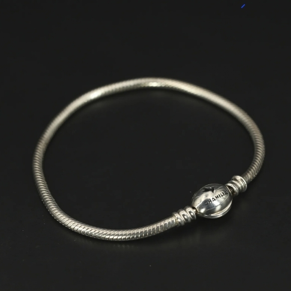 CHAMILLIA 3mm Snake Chain Link 7.5" Barrel Clasp Bracelet - 13g Sterling Silver - Picture 2 of 6